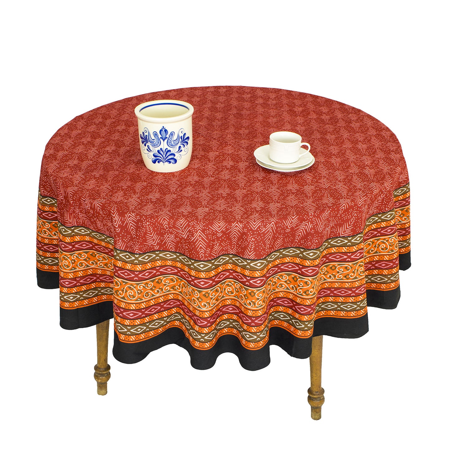 Calico Block Printed Set of Tablecloth